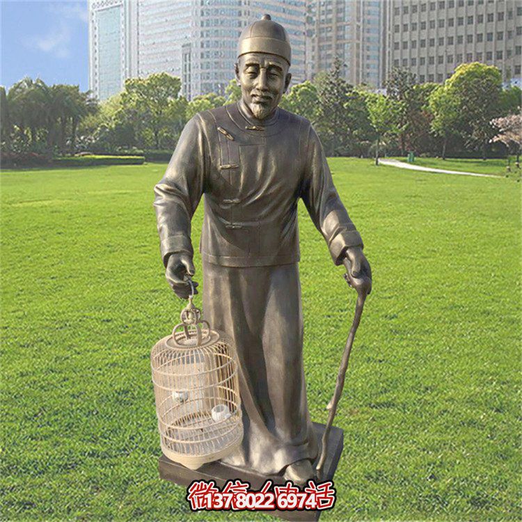 仿古风格玻璃钢雕像，为公园提供优雅的民俗装饰