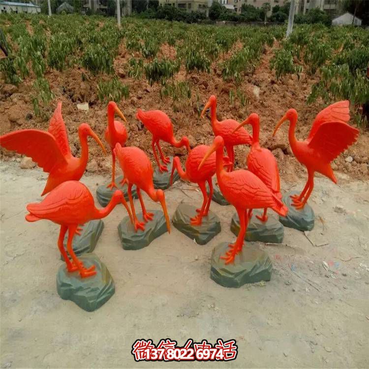 玻璃钢仙鹤景观摆件