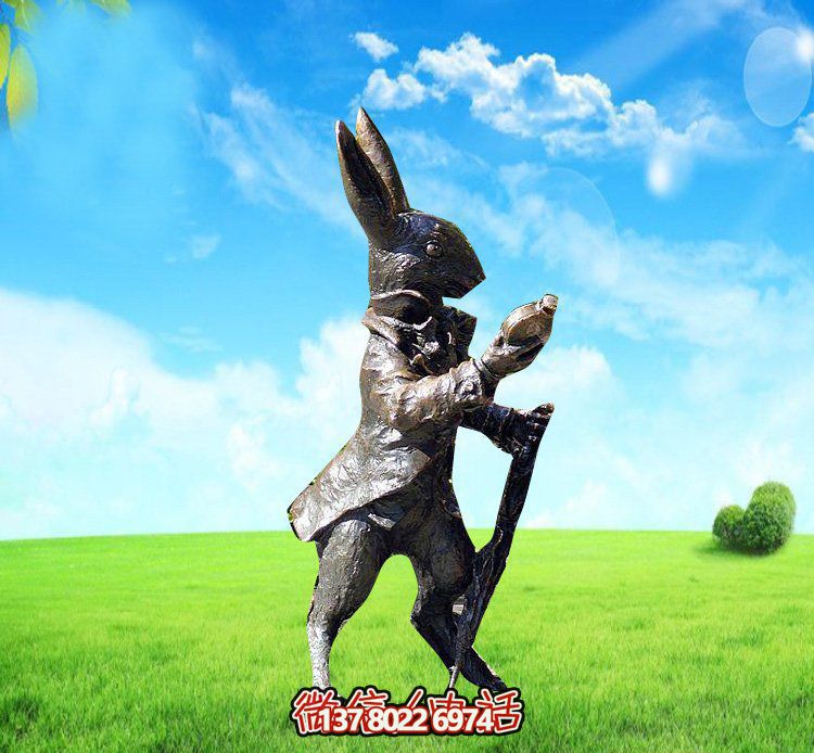 玻璃钢兔子雕塑，装饰你的草坪，让你的个性闪耀