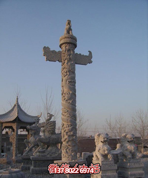 精美汉白玉雕塑，华美石龙表现中华文化之美