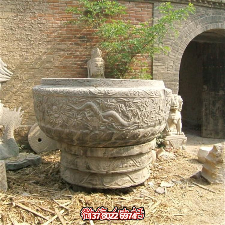 大型庭院鱼缸雕塑摆件