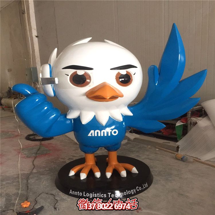 玻璃钢雕塑竖立的大拇指鸡