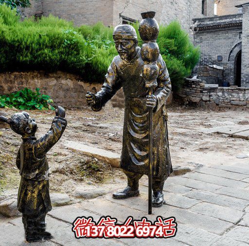 仿铜民俗玻璃钢冰糖葫芦小品