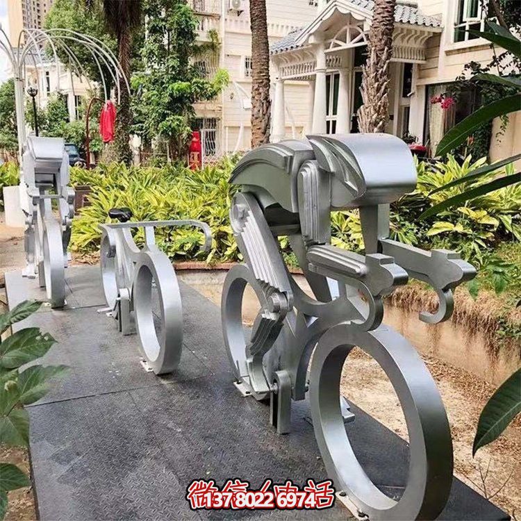 不锈钢体育运动主题雕塑