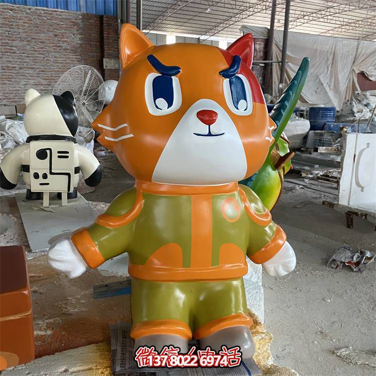 网红店铺玻璃钢卡通动物摆件