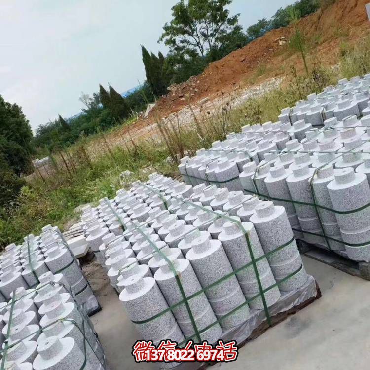 天然花缸岩雕刻挡车石柱