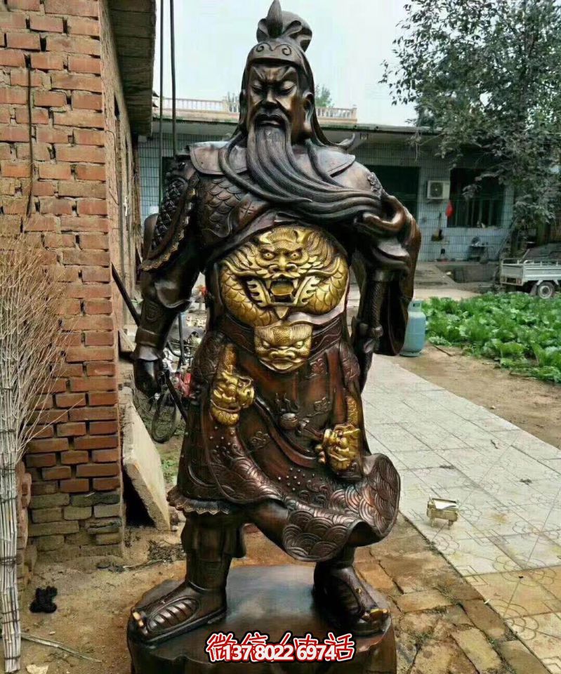 关公铜雕，大型景区寺庙开业招财供奉雕塑