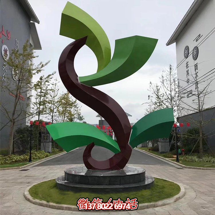 雕塑般的不锈钢创意景观，为你的小区或别墅增添几何美感