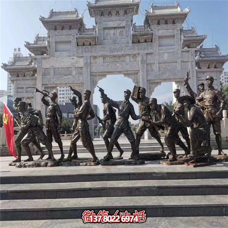 红军战士仿铜雕塑——缅怀革命先辈，传承红色文化