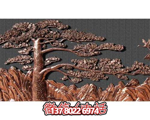 迎客松雕塑，紫铜装饰室内外公园广场