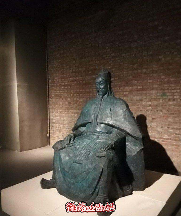 青铜大型景观关公雕塑