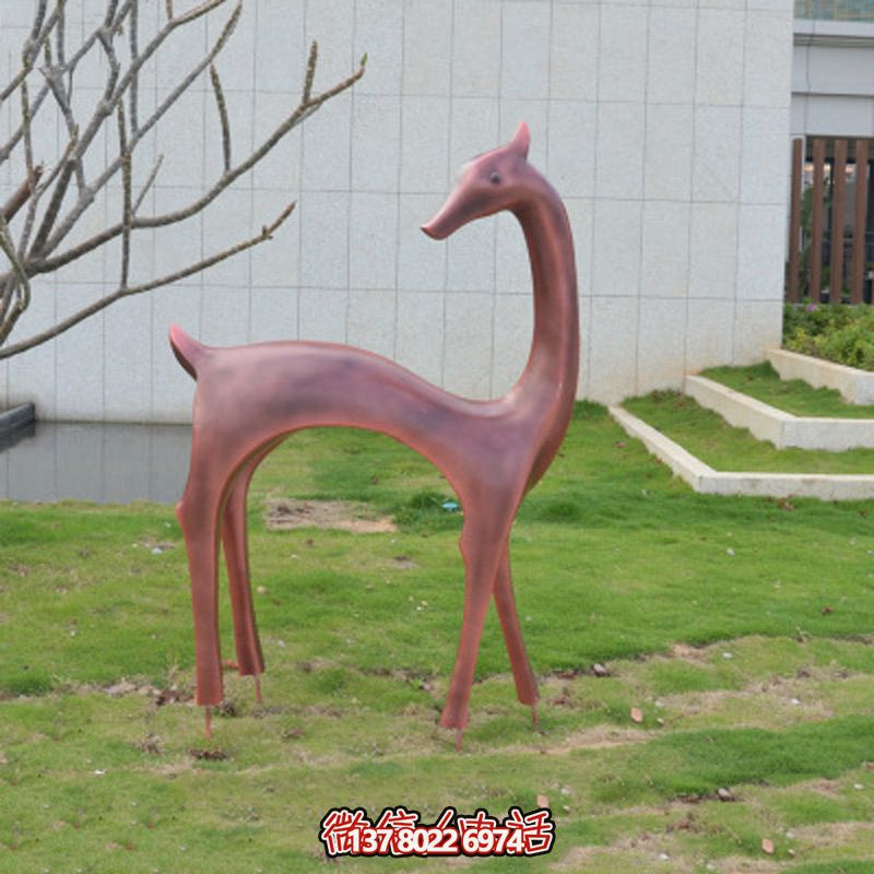 不锈钢仿铜鹿雕塑