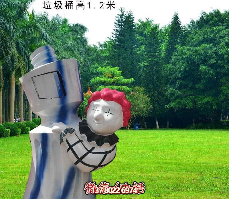 儿童游乐场玻璃钢卡通人物垃圾桶