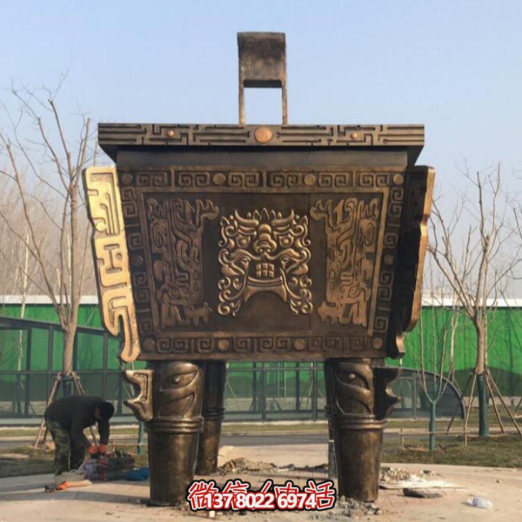 大型户外铜鼎雕塑点缀你的园林景观