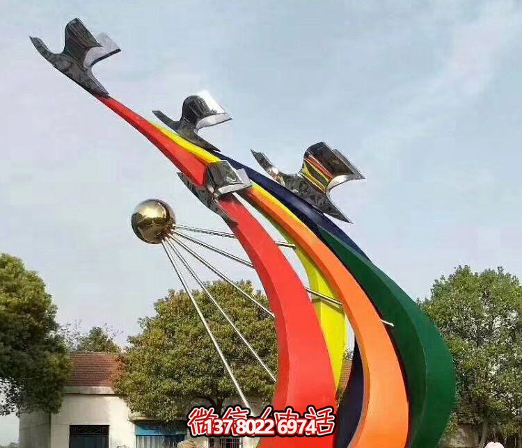 不锈钢抽象艺术景观摆件