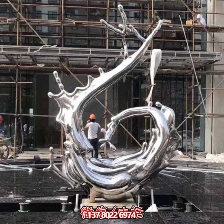 创意款不锈钢镜面海浪小区门窗