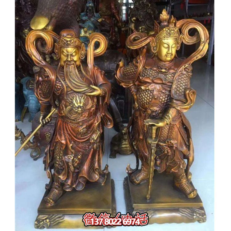 九龙关公神像摆件