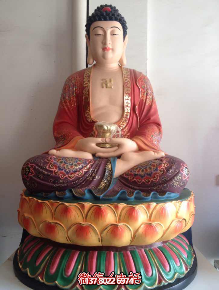 释迦牟尼佛祖彩绘玻璃钢雕塑