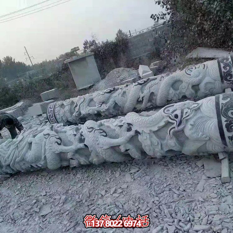 具有文化内涵的大理石雕刻龙柱