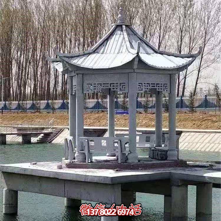 新农村中式景观大理石凉亭