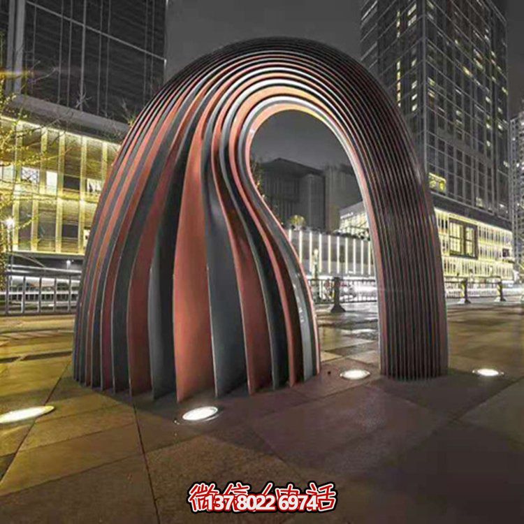 不锈钢抽象艺术园林景观摆件