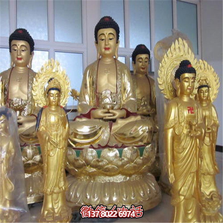 大型铜雕神佛漆金寺庙雕塑