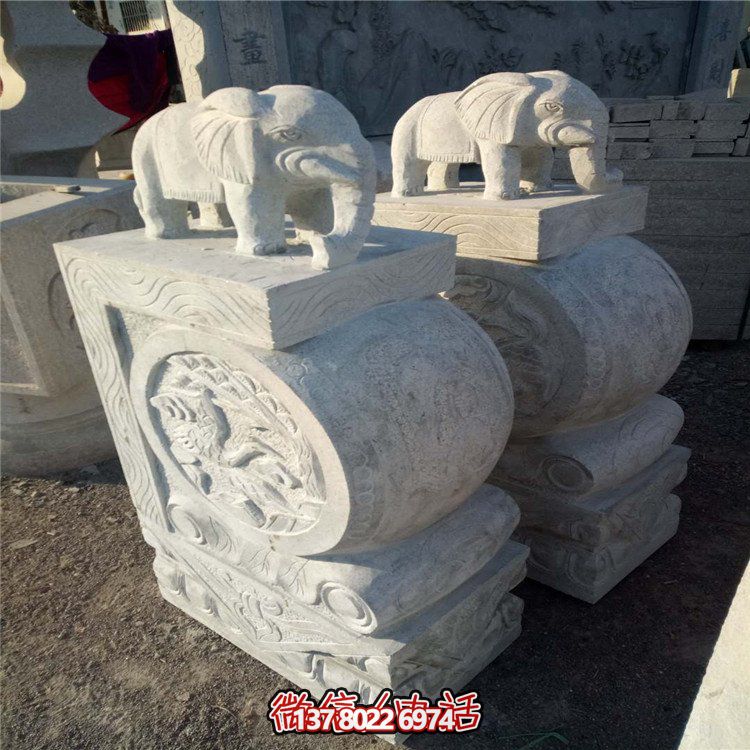 大理石石雕抱鼓，为您的园林庭院门口点缀美观