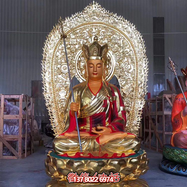 大型玻璃钢地藏王雕塑