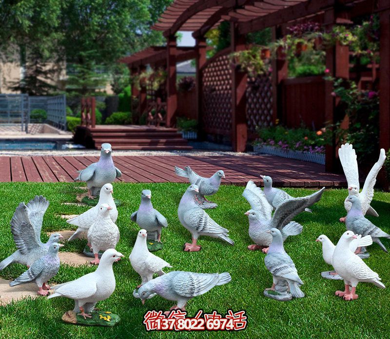 童趣仿真动物树脂雕塑，打造完美草坪户外景观