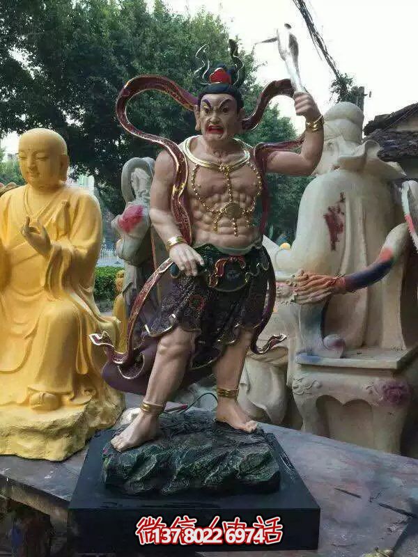 玻璃钢八大金刚雕塑，护法神圣的守护