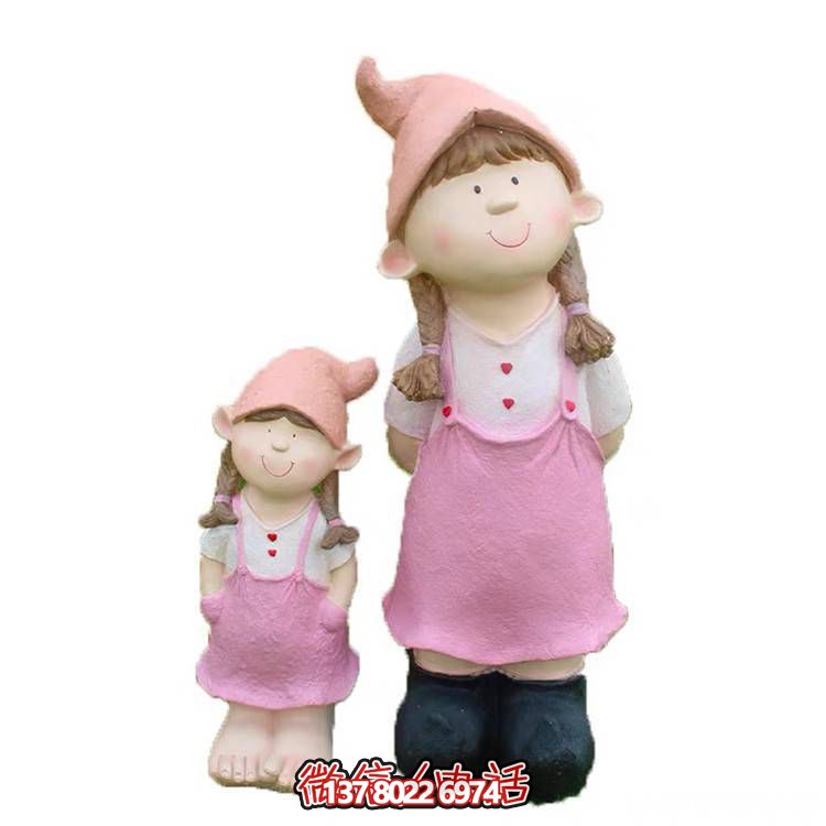 唯美玻璃钢卡通人物户外园林景观摆件