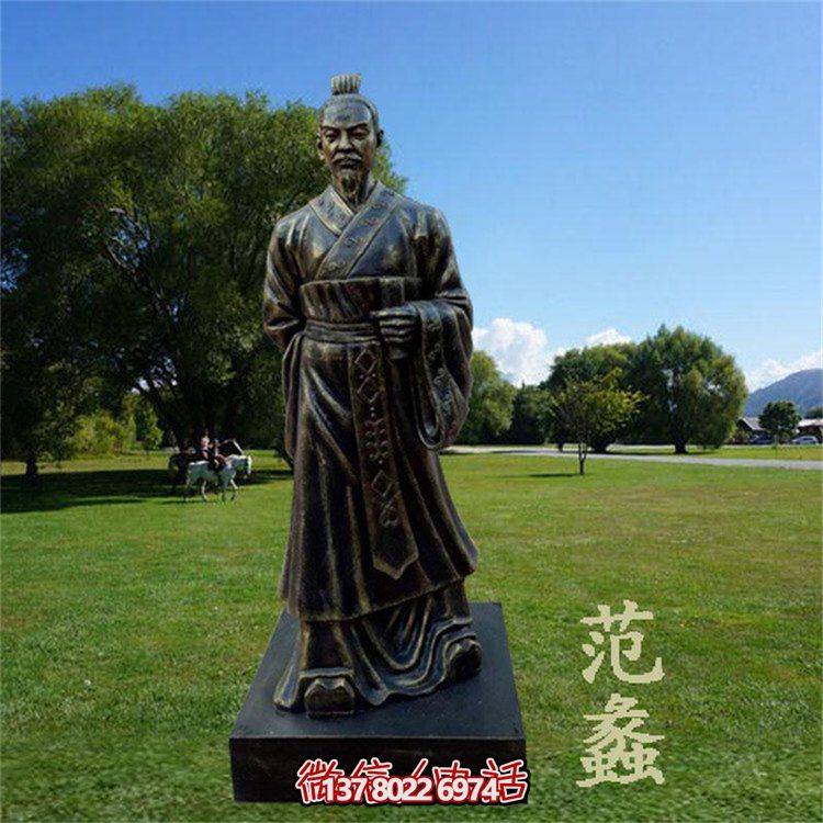 精美古代名人铜雕——范蠡雕塑