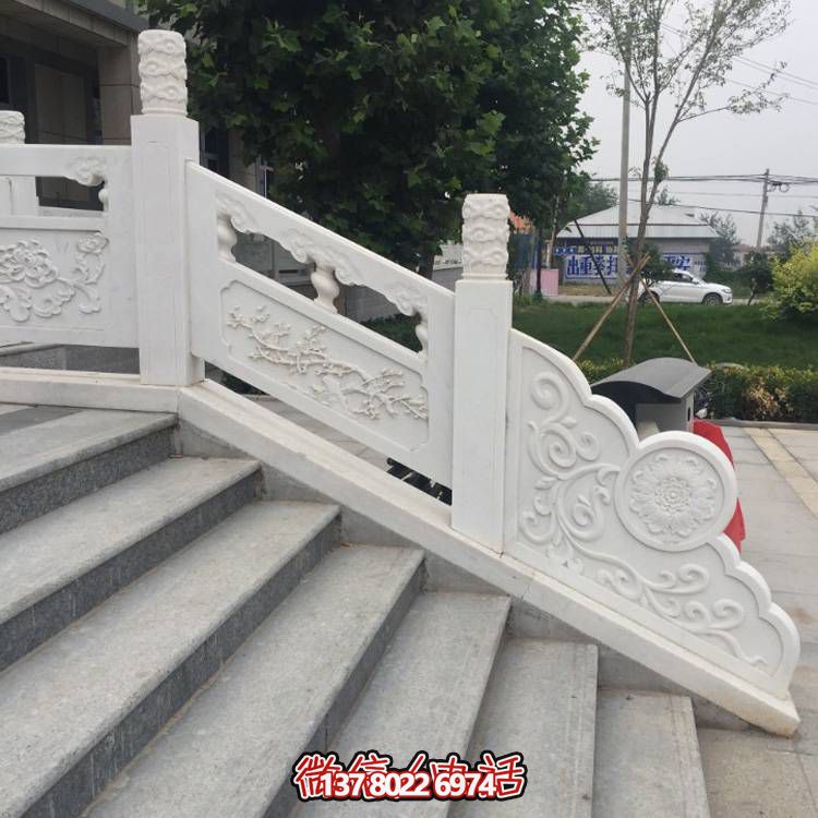 室外大理石石雕楼梯护栏摆件