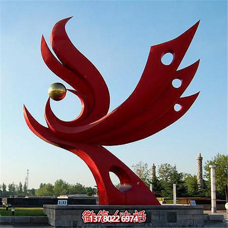 不锈钢抽象景观摆件，提升户外广场装饰气质