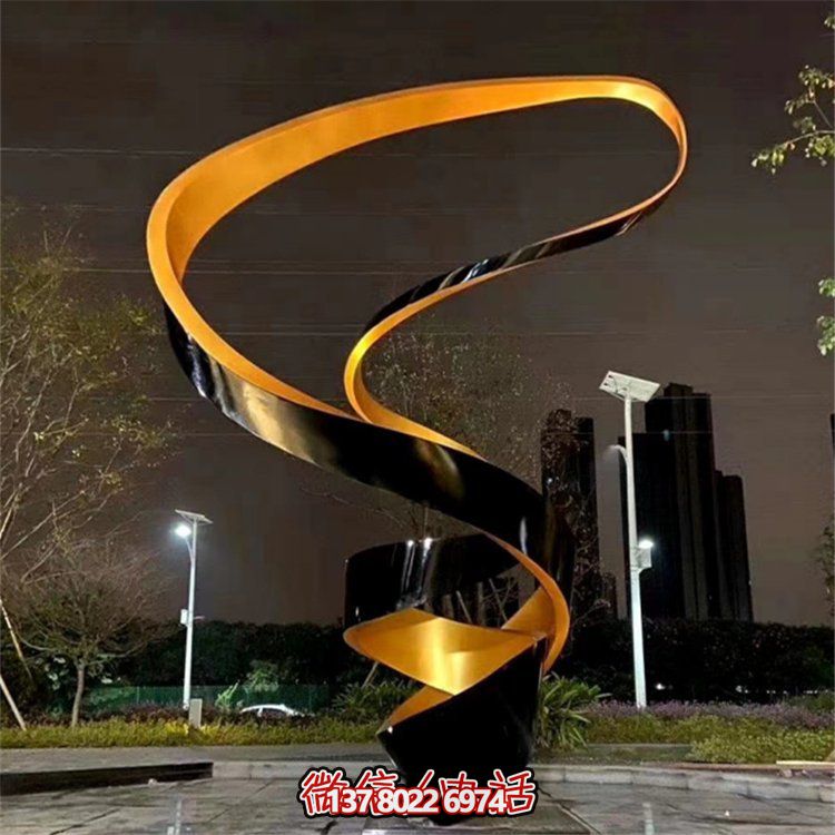 不锈钢大型抽象景观摆件