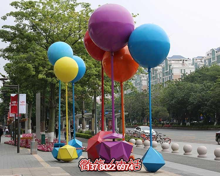 玻璃钢制彩色气球游乐场摆件