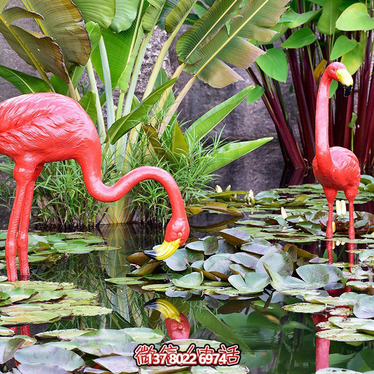 大型仿生火烈鸟雕塑