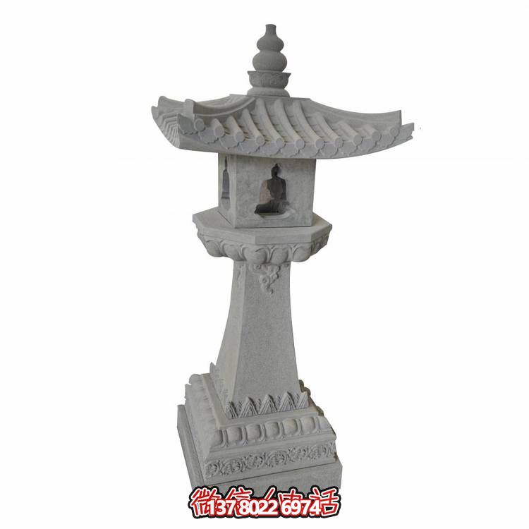 温馨宁静的大理石户外照明石灯