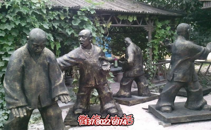 玻璃钢雕塑景观，为广场练功夫人注入灵动之物