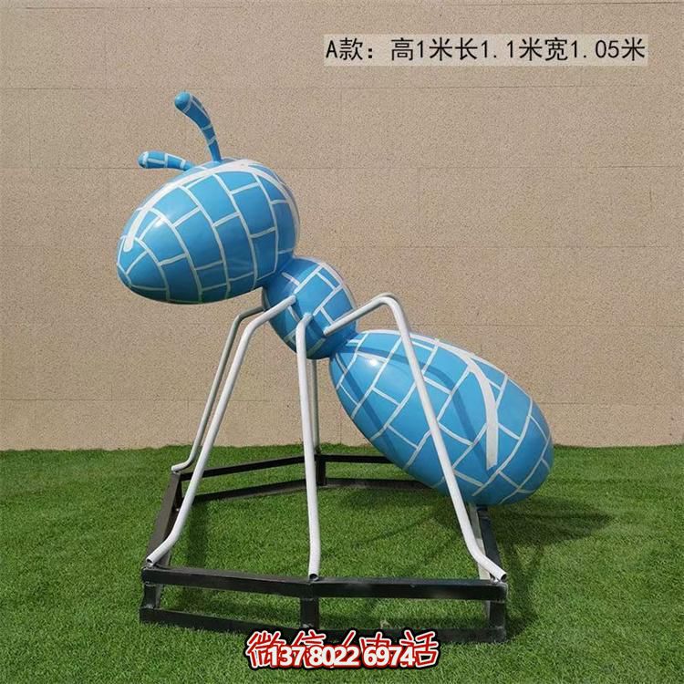 不锈钢彩绘蚂蚁景观摆件，装点户外草坪