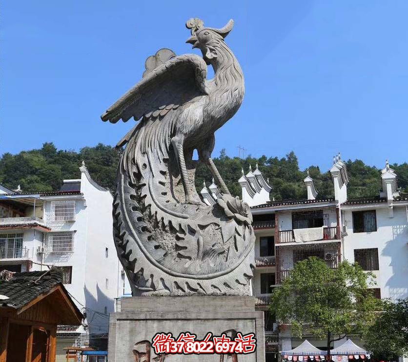 凤凰雕塑，给公园带来灵动之美
