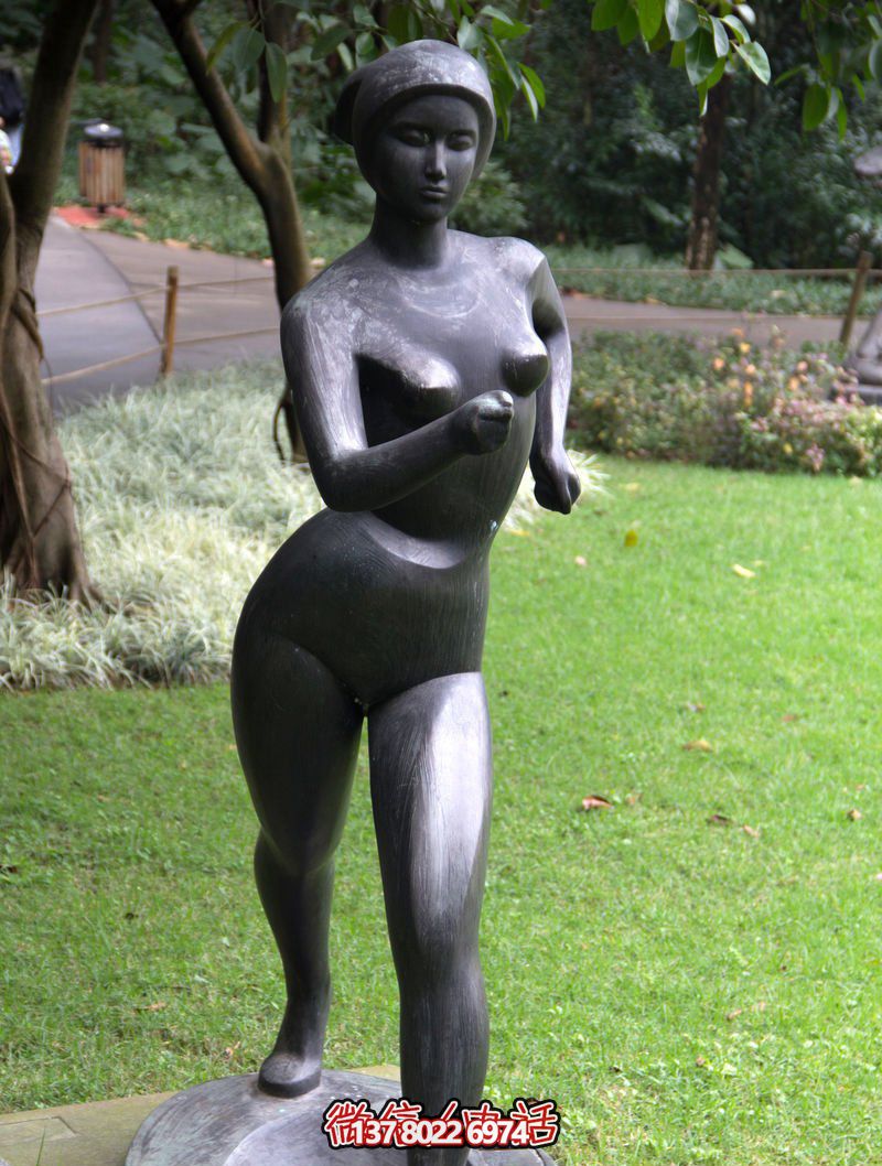 玻璃钢仿铜雕塑，装饰公园精彩竞走运动