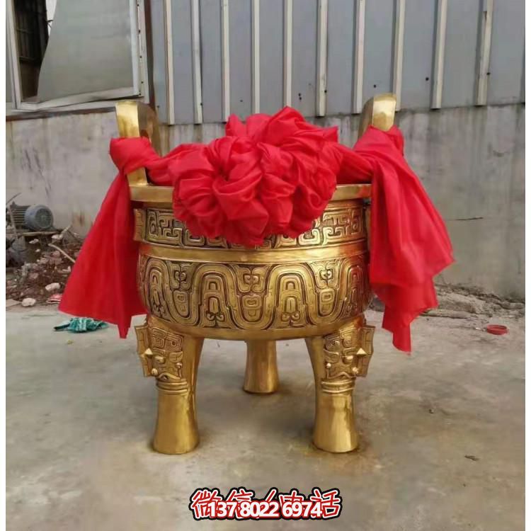 大型黄铜铸造圆形雕塑摆件