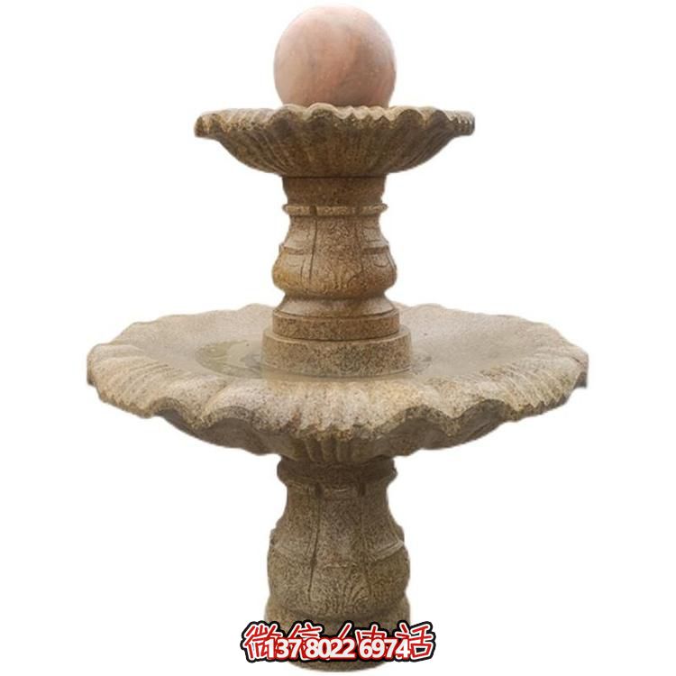 专为别墅小区打造的欧式石雕风水球喷泉雕塑