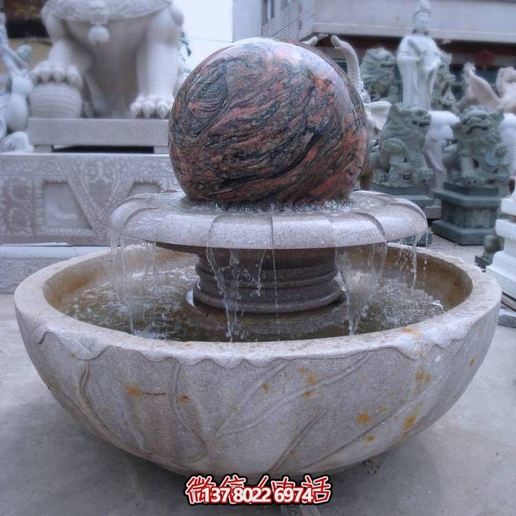 精美大理石石雕户外园林景观风水球雕塑