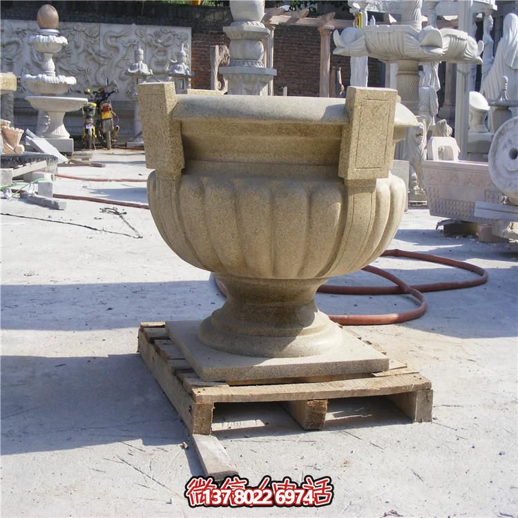 经典精致——大理石花盆花钵