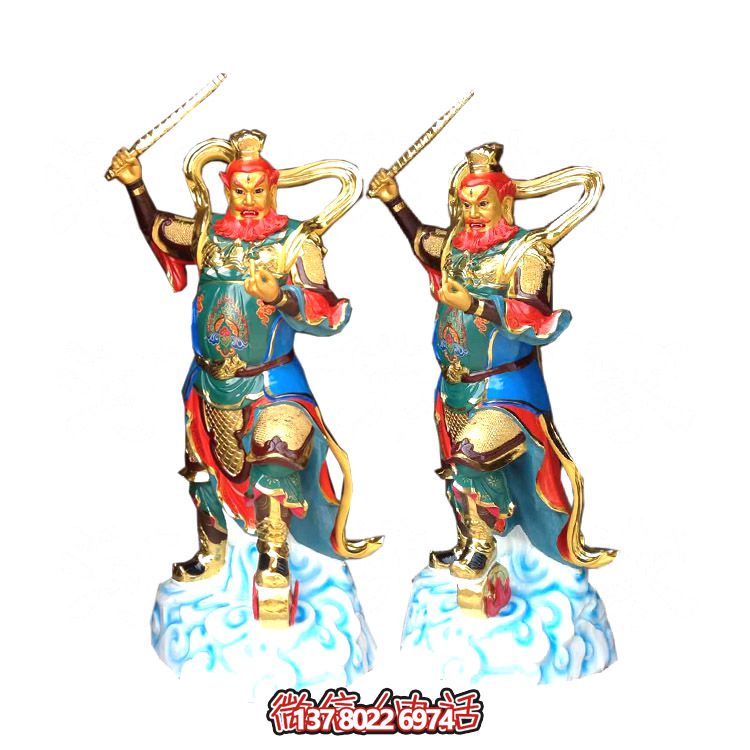 玻璃钢彩绘王灵官雕塑——给寺庙添彩