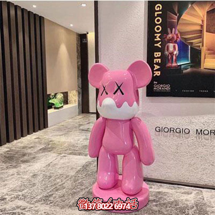 室内装饰玻璃钢熊网红卡通公仔小品雕塑