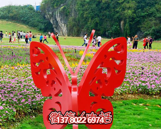 玻璃钢校园雕塑抽象蝴蝶