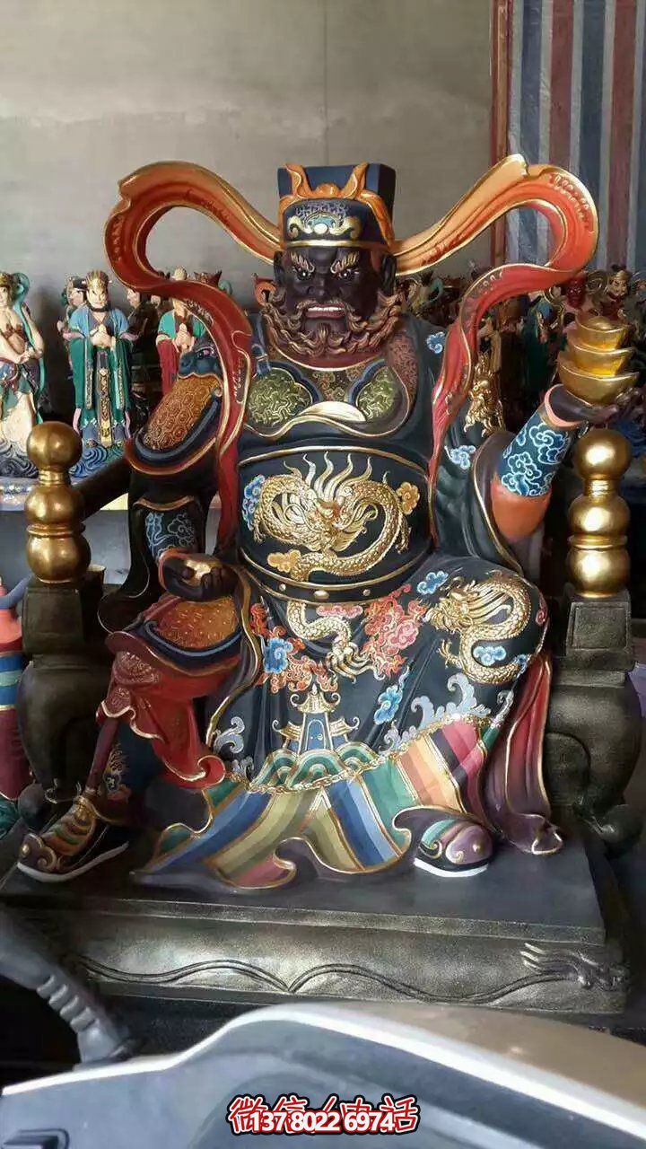 财神武赵公明彩绘树脂大型雕塑